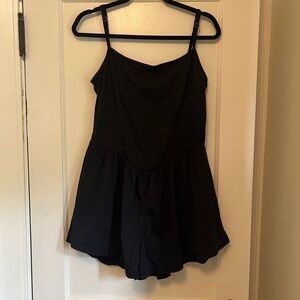 Athletic romper with built in shorts